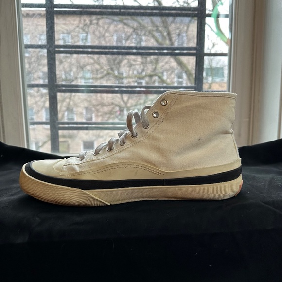 Acne Studios Blå Konst High-top Cotton-canvas Trainers In White - Picture 5 of 13